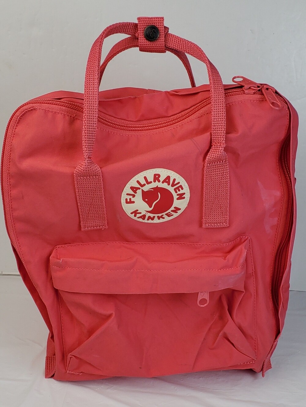 Fjall Raven Kanken Peach Pink Backpack Hiking School Quick Dry SEE PHOTOS - GUC